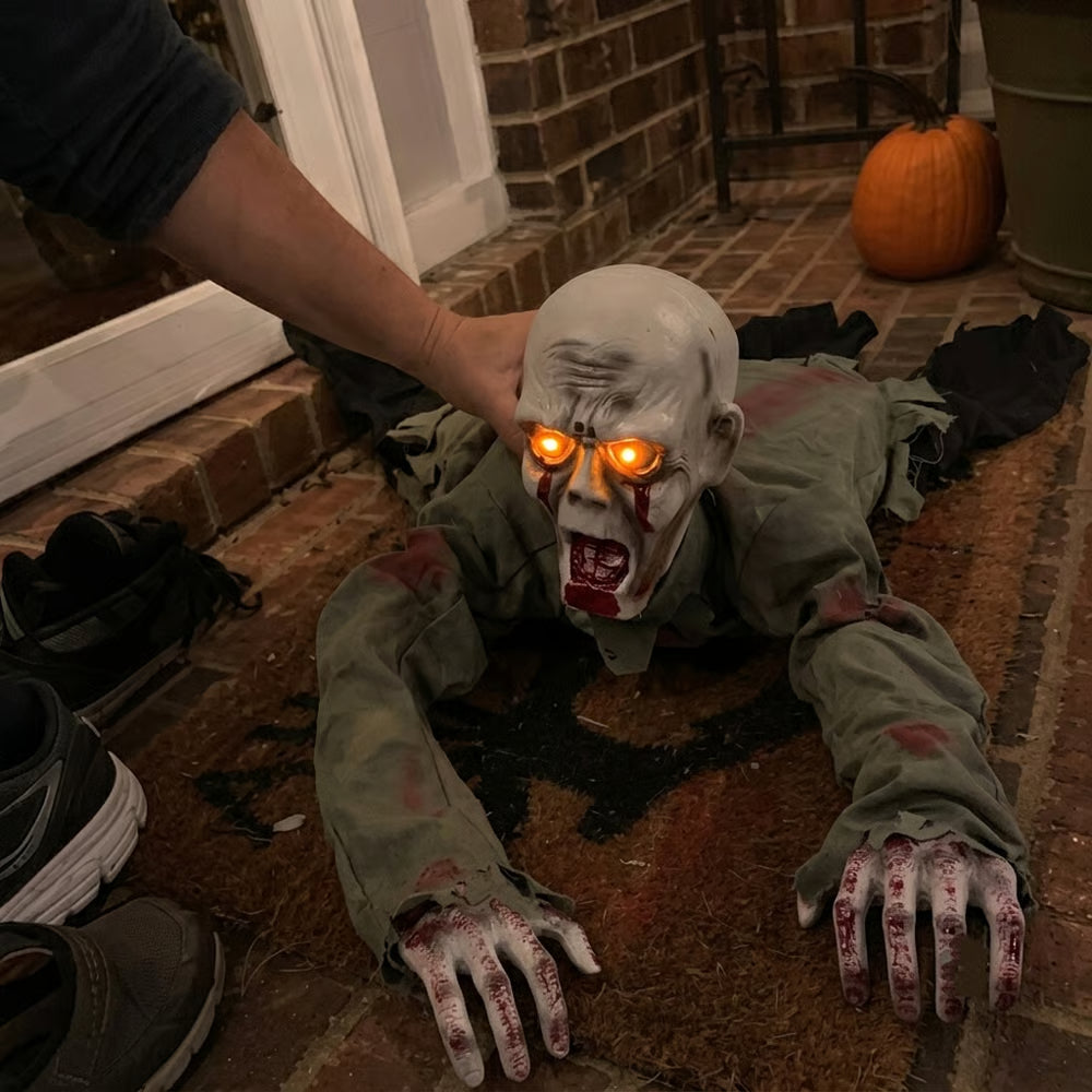 Zombie eléctrico gateador controlado por voz con ojo LED 🧟‍♂️