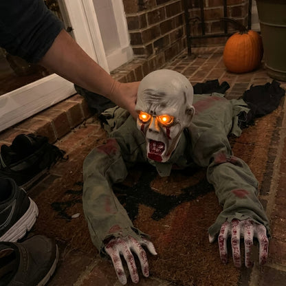 Zombie eléctrico gateador controlado por voz con ojo LED 🧟‍♂️