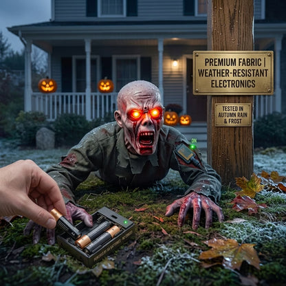 Zombie eléctrico gateador controlado por voz con ojo LED 🧟‍♂️